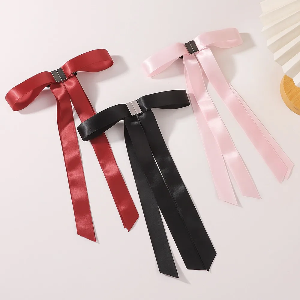 

1Pc Detachable Magnetic Satin Bow Hair Clips Elegant Hair Barrettes for Women Girls Hair Accessories Colorful Bowknots Bow Clips