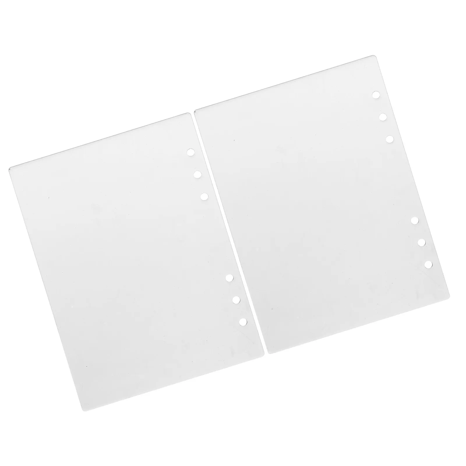 2Pcs A6 Matte Acrylic Planner Cover Refillable Ring Binder Shell for Loose Leaf Notebook Journal Budget DIY Organizer