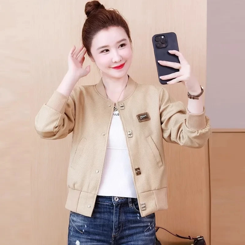 

Small Fragrance Coat Women's Spring Autumn 2025 New Jacket Fashion Joker Outwear Short Baseball Uniform Overwear Female Tide Top
