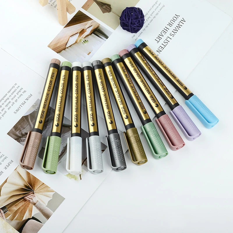 

Waterproof Metallic Markers Epoxy Resin Paints Highlight Pens Art Permanent Writing Markers for Paper Stone Glass Wall Supplie