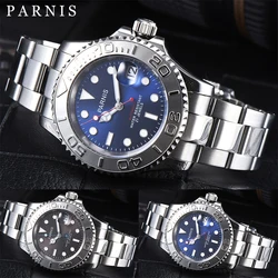 Parnis 41mm Sapphire Glass Luminous Marker Miyota8215 Automatic Movement Men Watch Rotating Bezel
