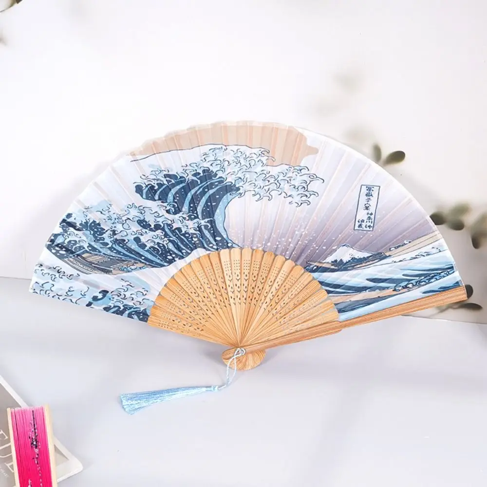 Bamboo Ribs Handheld Folding Fan Portable Foldable Decorative Bamboo Fan Lightweight Traditional Hand Fan Photography Props
