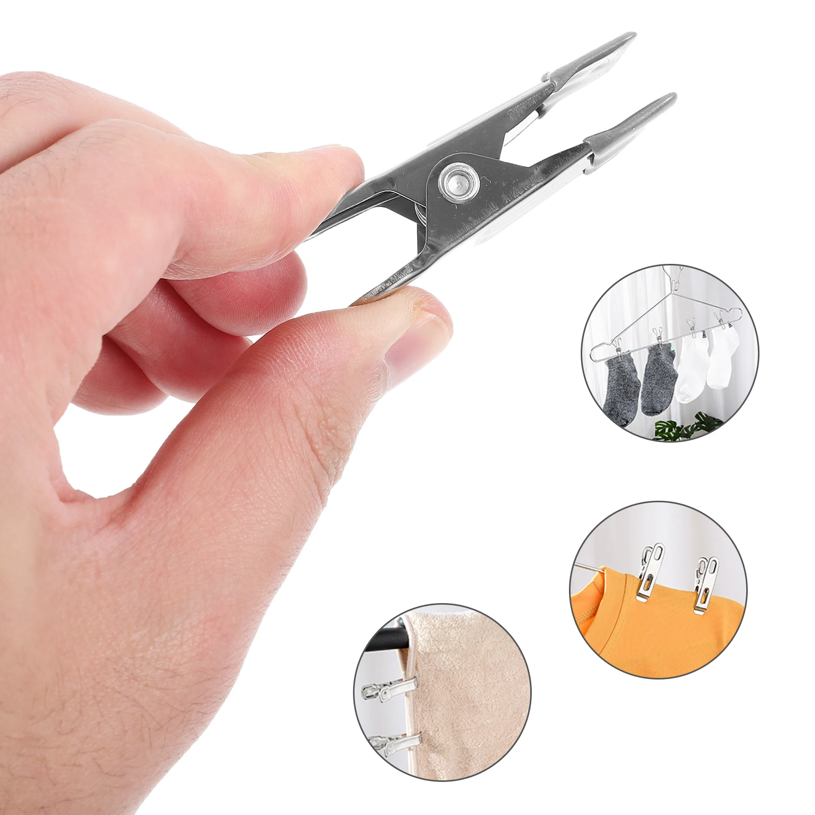 24Pcs Metal Windproof Pool Cover Clamps for Ground Pools and Clothes Fixing Smooth Surface Windproof Clip Pool Cover Clip