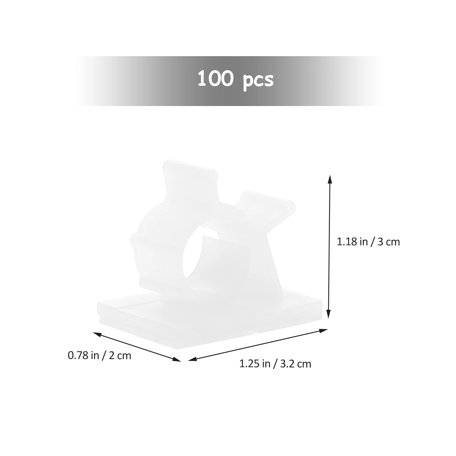 

100Pcs Cable Clips Cord Holder Durable Plastic Self Adhesive for Cable Management Wire Organizer Cord Organizer for Desk