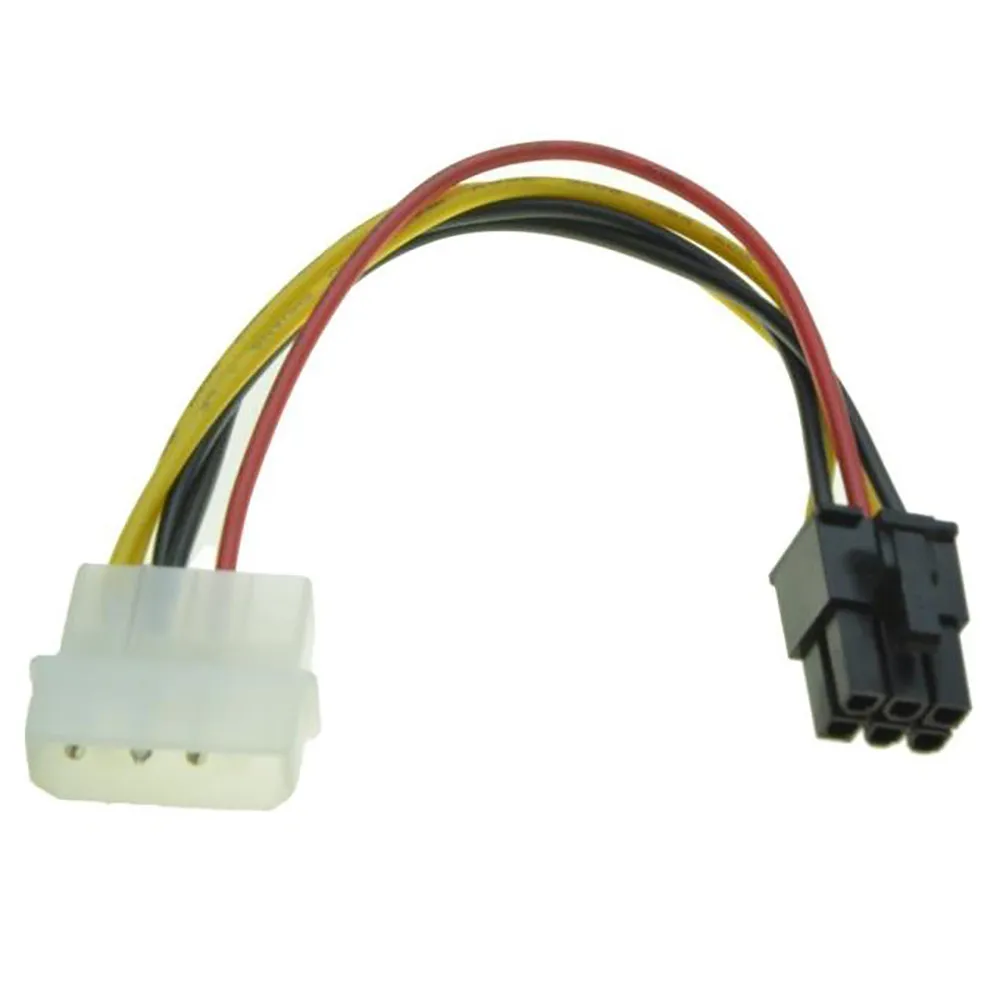 18cm Large 4pin To 6pin Power Cord 4 Pin Molex To 6 Pin Pci-Express Pcie Video Card Power Converter Adapter Cable