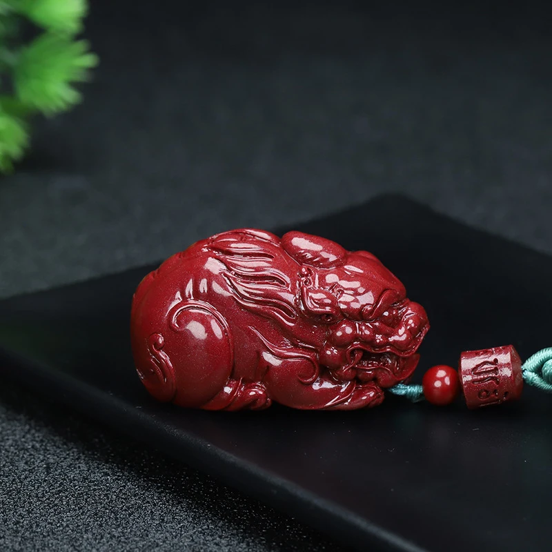 Natural peace pendant Pixiu red purple gold sand bag car decoration knot