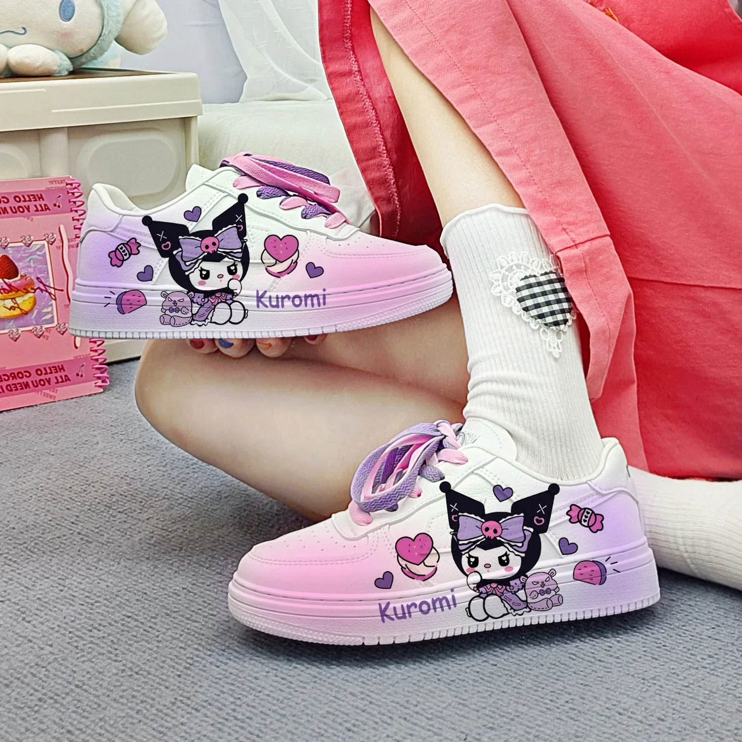 New cartoon Kuromi   princess cute Casual shoes soft sports shoes for girlfriend gift EU size 35-44