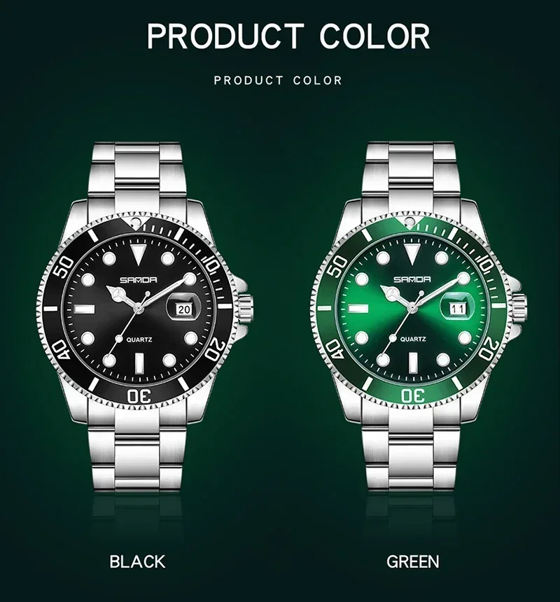 SANDA 1099 модные простые мужские кварцевые часы с ремешком из нержавеющей стали светящиеся водонепроницаемые часы роскошные мужские часы Reloj Hombre