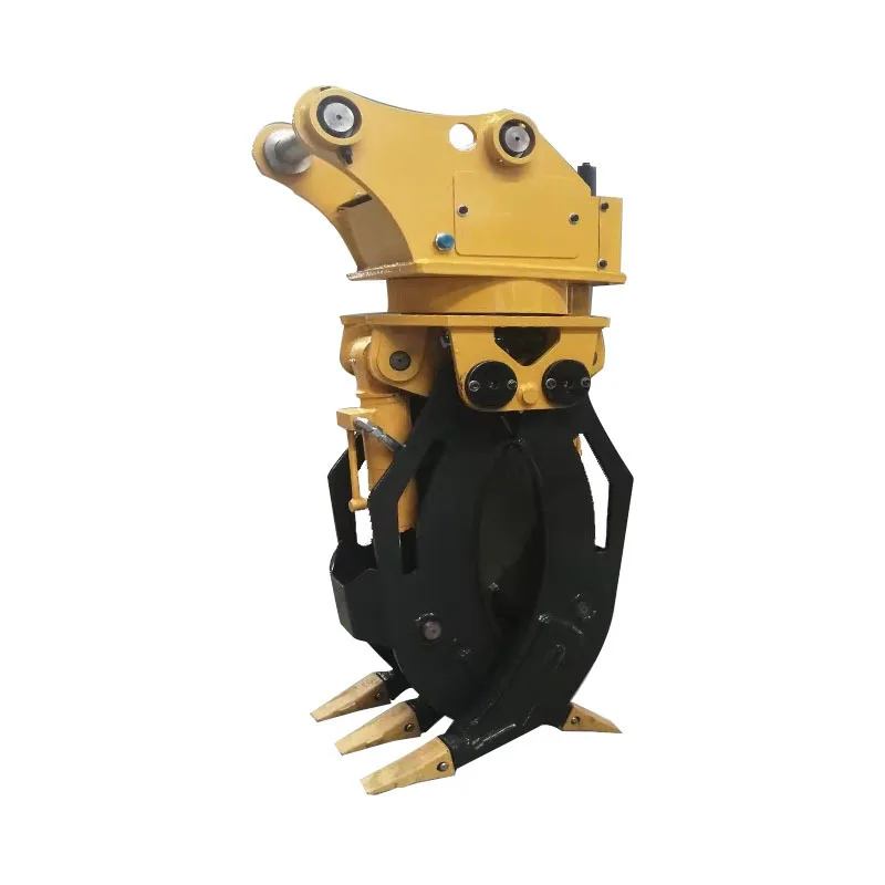 Excavator Hydraulic wood grabber Wood clamp 360 degree rotary wood grabber 2 + 3 five-tooth handle electronic
