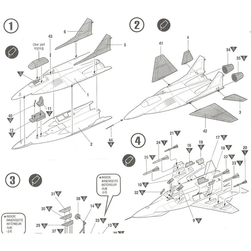 Akademie montiert Flugzeug Modellbau satz 12615 Mig-29 Frogger Kämpfer 1/144