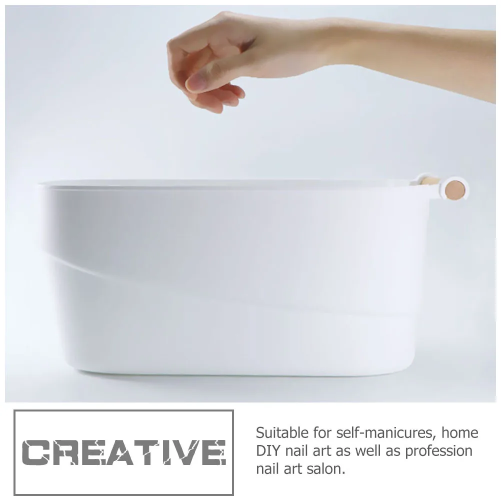 1 قطعة صالون الأظافر نقع السلطانية مانيكير العناية باليدين حوض قسط مادة البولي بروبيلين سهلة التنظيف وعاء علاج البشرة DIY بها بنفسك والمهنية