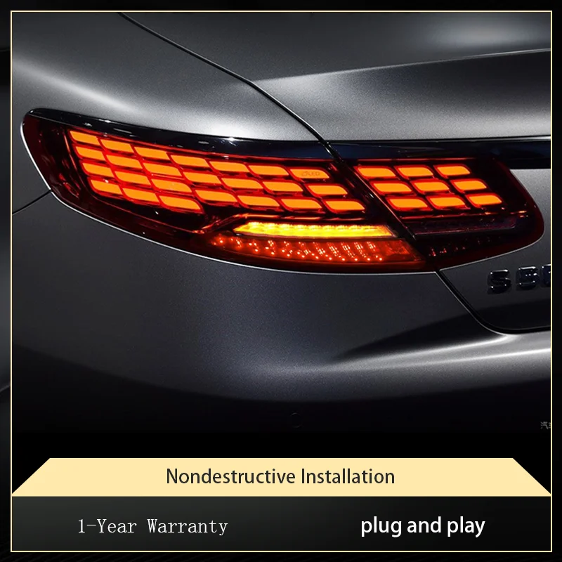 Taillights For Benz S-Class Coupe W217 2016-2021 New Upgrade LED DRL Rear Car Stuff Styling Lens Accessories Tail Lamp Tools