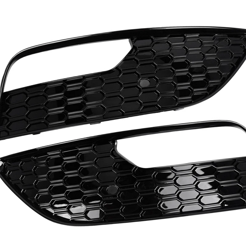 2 Pieces Auto Front Bumper Fog Light Grill Trim Covers 8V3807681 8V3807682 For  A3 2012-2016 Replacement Parts Accessories