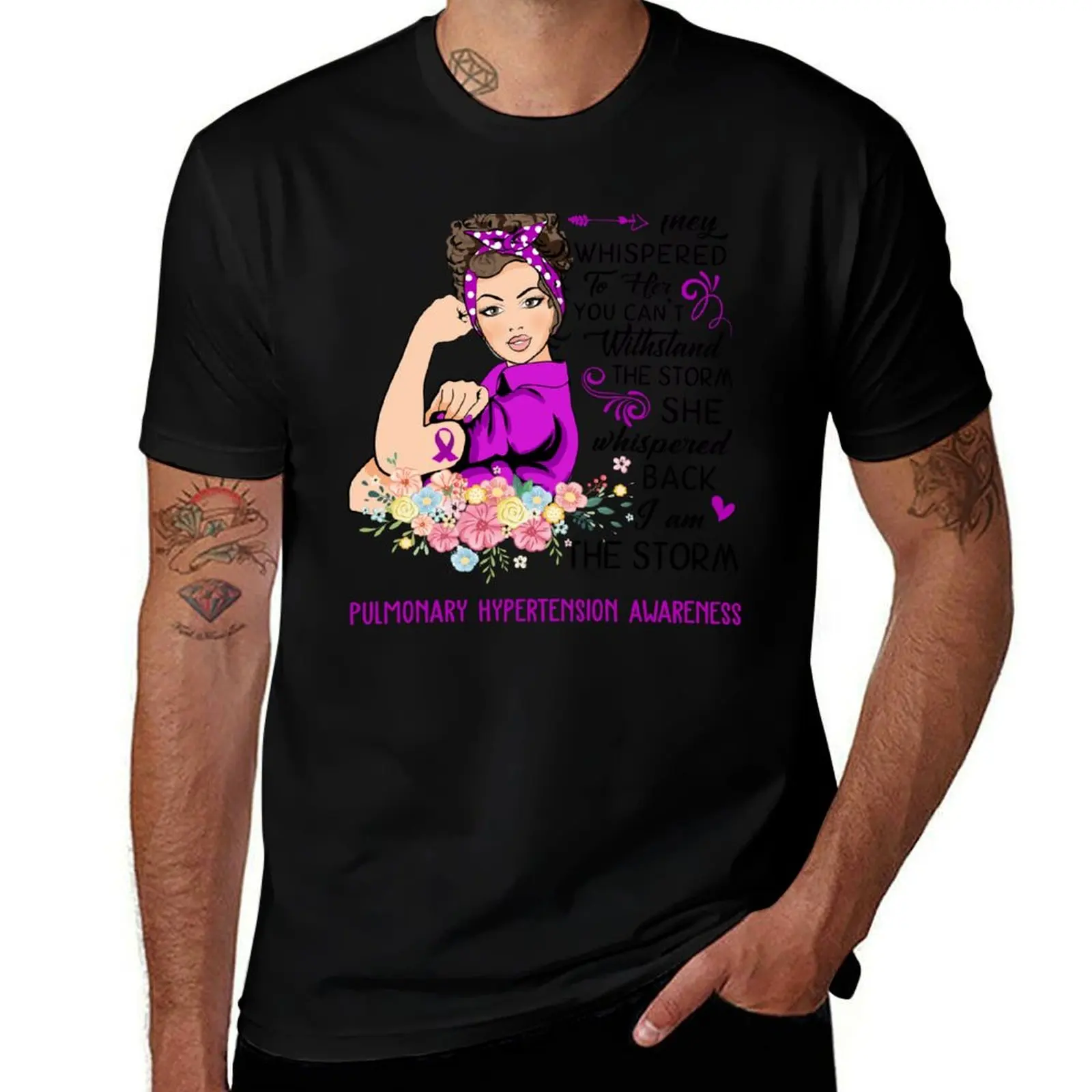 I AM THE STORM PULMONARY HYPERTENSION AWARENESS T-Shirt Heavy Duty Casual Work Tee