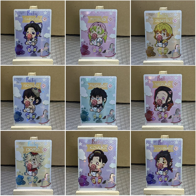 Aikaho Ds-06 Carte QR Anime Demon Slayer, Carte da Collezione di Kochou Shinobu e Kanroji Mitsuri, Regali di Natale e Compleanno, Giocattoli per Bambini