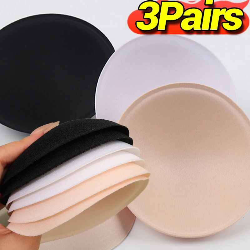 Round Invisible Bra Pads for Women Soft Sponge Removable Chest Pads Sports Bras Insert Bikini Swimsuit Breast Enhancer Inserts