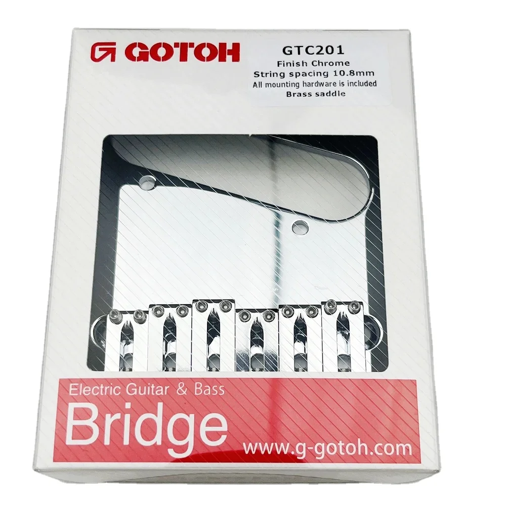 

Genuine Original GOTOH GTC-201 Electric Guitar Fixed Bridge With B Saddle Chrome MADE IN JAPAN