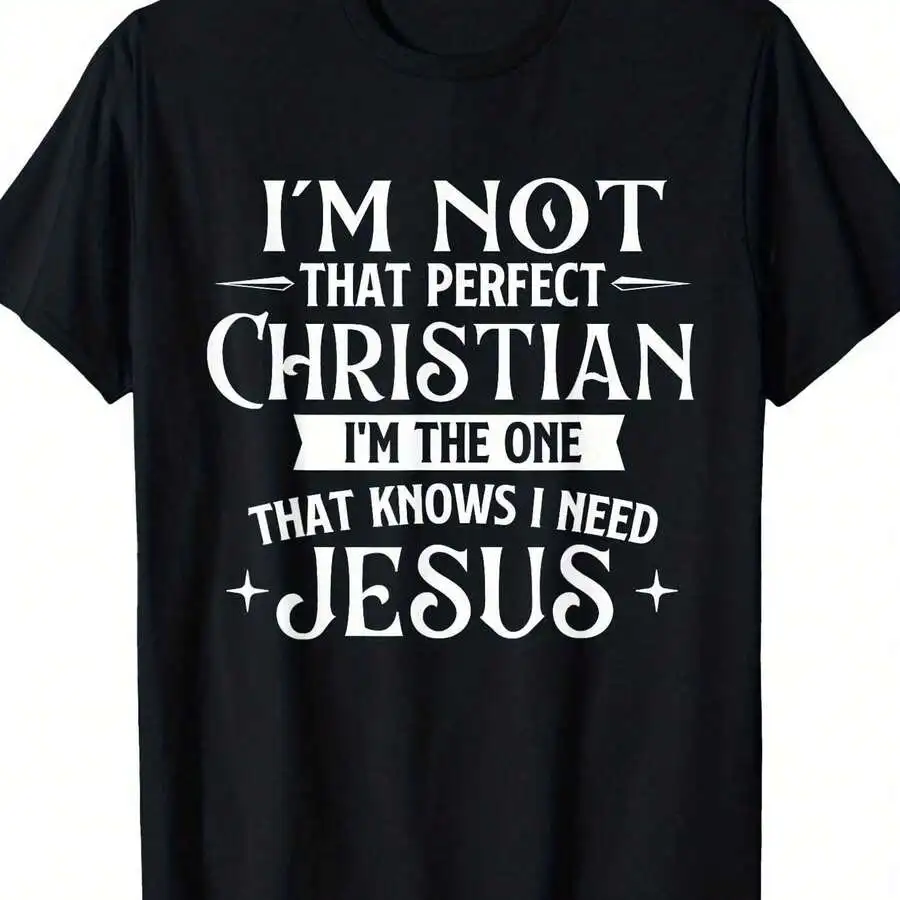 Christian Faith Church Religious Graphic T‑Shirt Crew Neck Short Sleeve Casual Tee