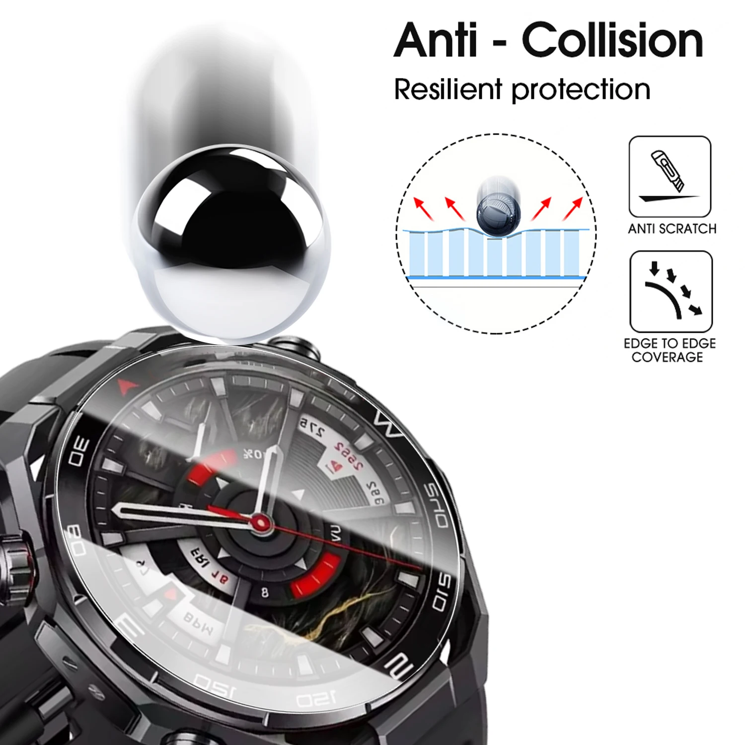 1/5Pcs Tempered Glass For Huawei Watch Ultimate 2 Easy to Install Film Anti-scratch Bubble Free Screen Protector for Ultimate2