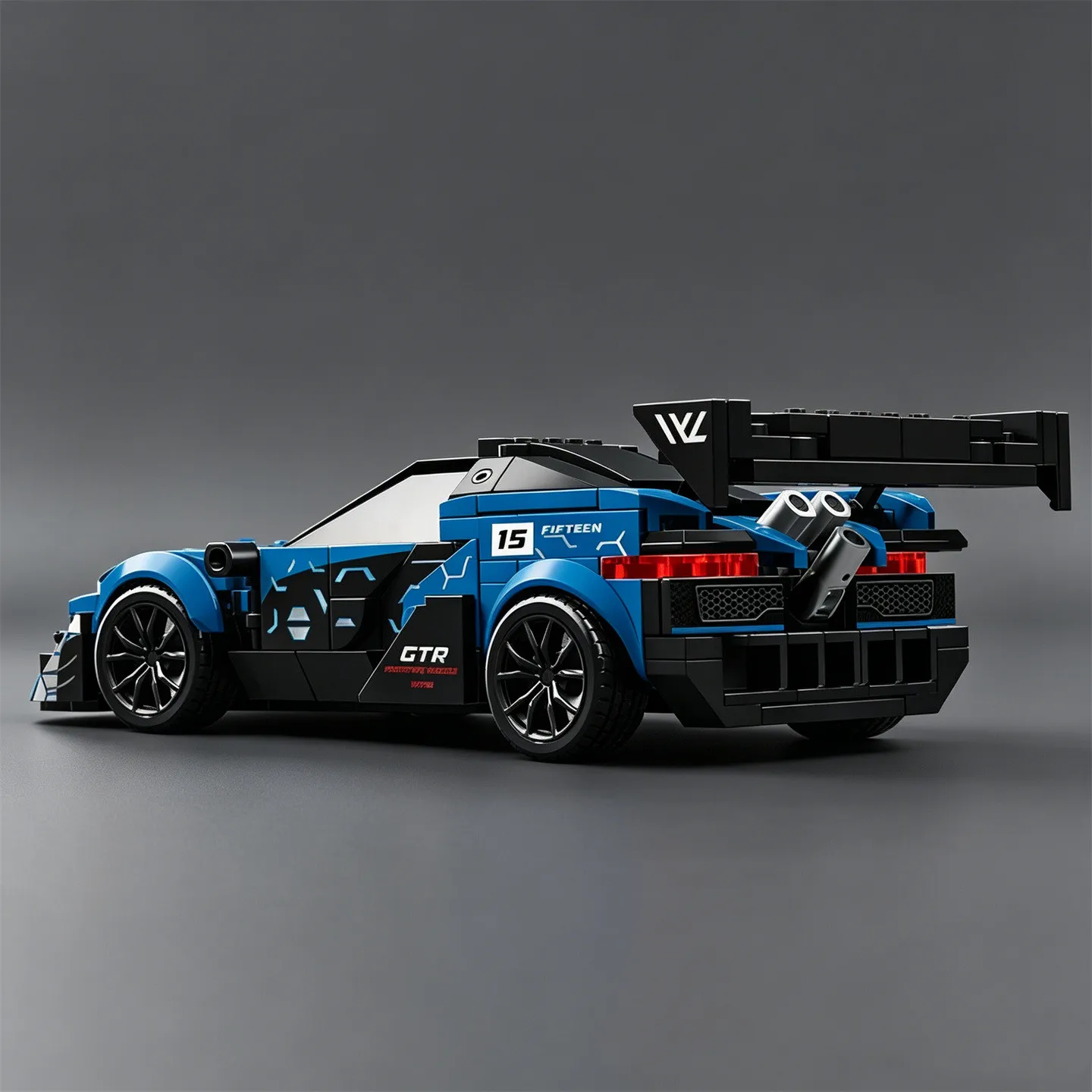 City Series Supercar EVO Building Blocks P1 Race Car Model  Toy Small-Scale Car Model Luxury Car Blue Storm