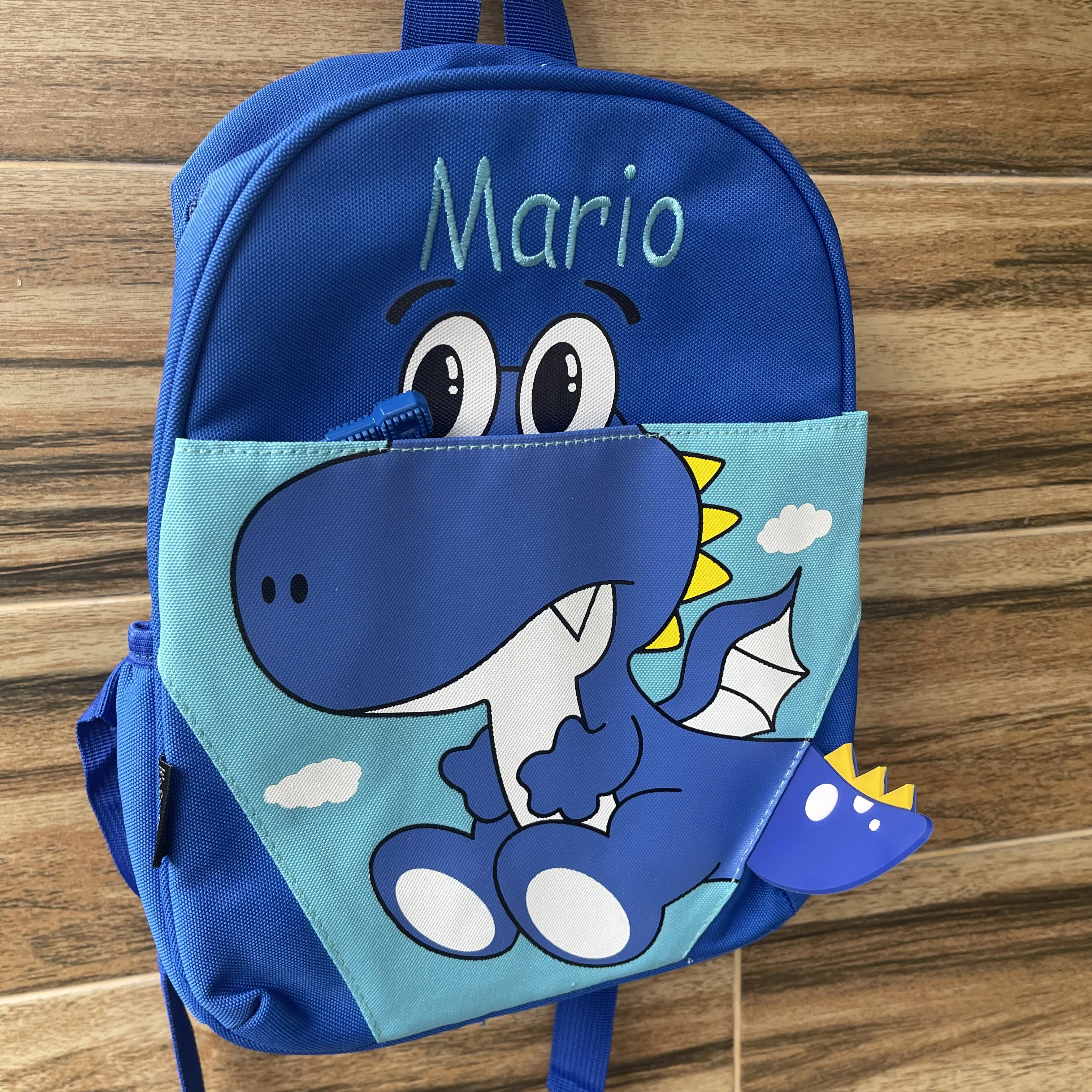 

Embroidered Name Children's Backpack Cute And Lightweight Backpack for Young Children DinosaurBackpack For School Boys And Girl