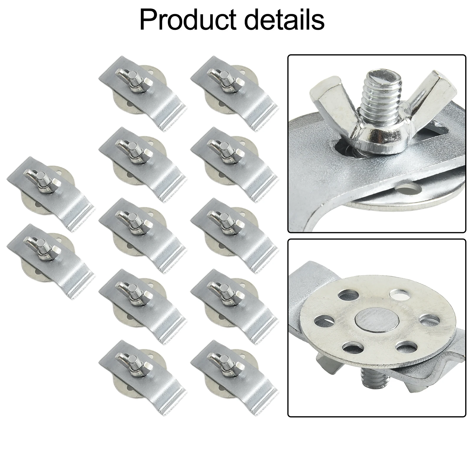 12 Pack Sink Clips Kit with Metal Brackets for Reliable Undermount For Bathroom and Kitchen Countertop Installation