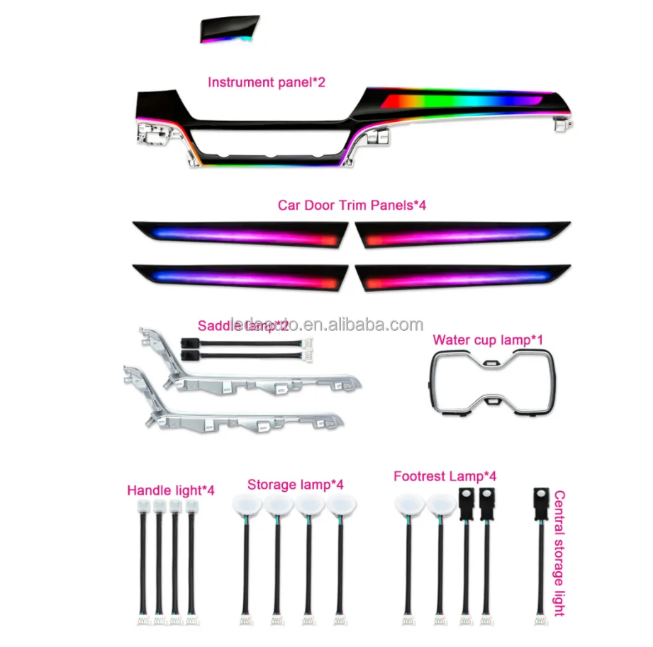 

Высококачественные динамические светодиодные светильники для интерьера Honda Accord 18-22 (2018-2022), декоративные лампы для создания атмосферы в салоне автомобиля.