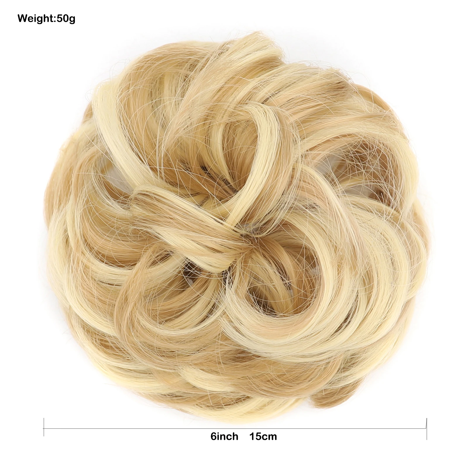 

Synthetic Stylish Messy Bun Hair Extensions Bird Nest Style Fluffy Wavy Curly Chignon Adjustable Design for Women
