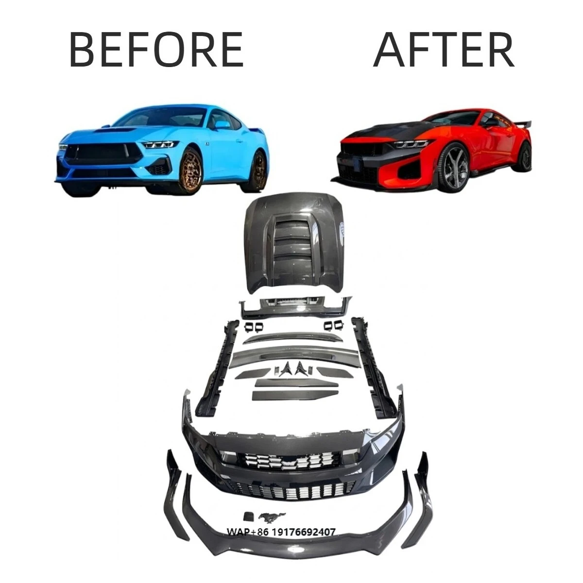 Exclusive Release Dry Carbon Fiber Body Kit Dark Horse Style Upgrade for 2024 2025 2026 Mustang 7th Gen S650