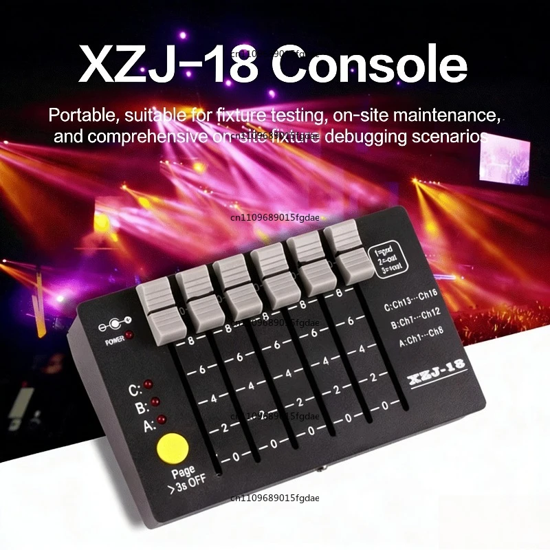 DMX512 Controller, Stage Lighting Test/Repair/Debugging Mini Small Console Battery Portable, Dimming Console