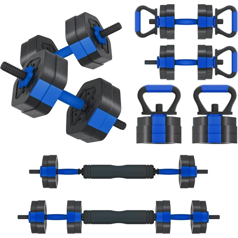 

VIVITORY Dumbbell Sets Adjustable Weights, Free Weights with Connector, Non-Rolling Adjustable Dumbbell Set