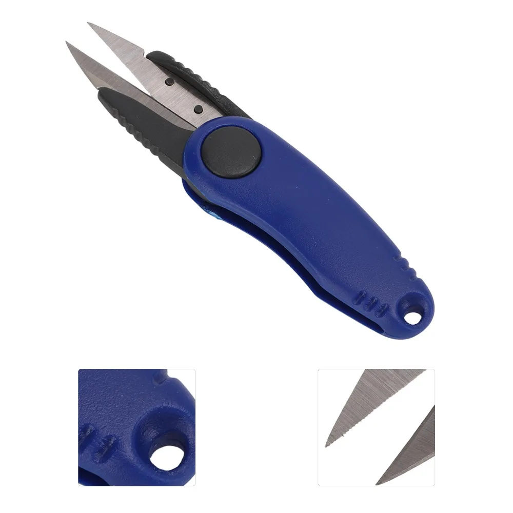 2PCS Durable Foldable Fishing Line Scissors Multifunction 12cm Fishing Tackle Cutter Lightweight Fishing Scissors Outdoor Use
