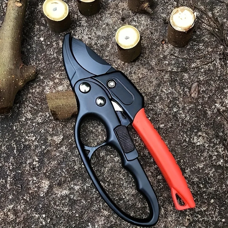 AliExpress – 1pc professional ratchet anvil branch shears, segmented pulley pruning cutter, labor-saving manual branch scissors for garden and fruit tree trimming, with ratchet mechanism and anvil groove design, reinforced handle structure, gardening shears