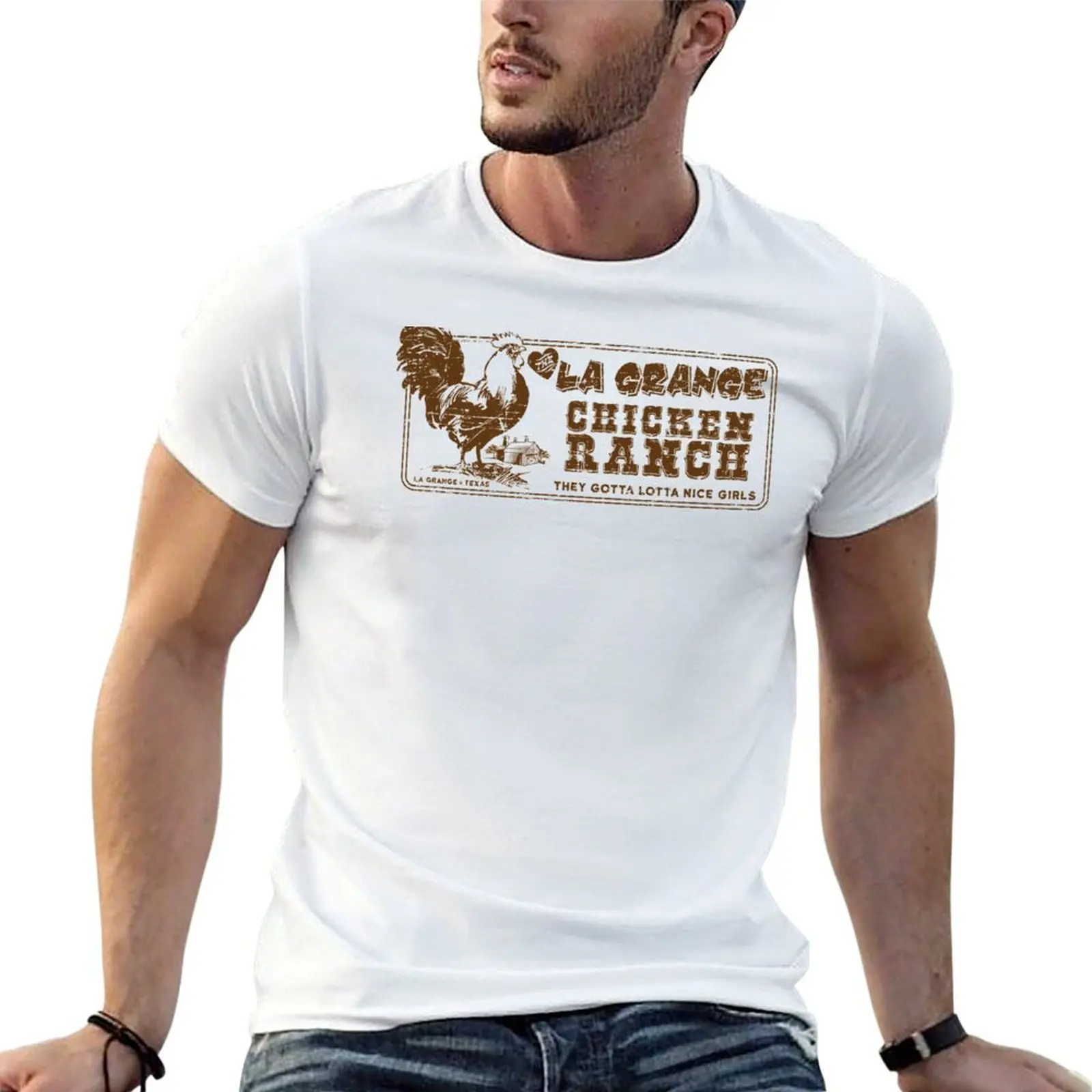 

La Grange - Chicken Ranch T-Shirt t shirts for man pack cotton man t shirt designer essential t shirt T-shirt