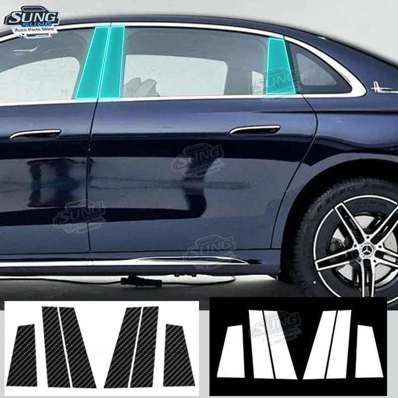 

For Mercedes Benz W213 Class-E 2024 Car Exterior A/B Window pillar Anti scratch Car accessory transparent TPU Protection Film