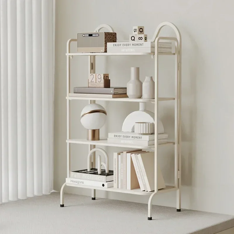 Home Storage Book Shelf Large Library Cabinet Magazine Rack Bookcase Iron Frame Furniture n Living Room Iron