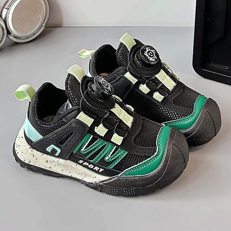 

Autumn Fashion Sport Shoes Kids PU Leather Waterproof Children's Sneakers Boy Running Shoes Girl Trend Fashion Sneakers Children