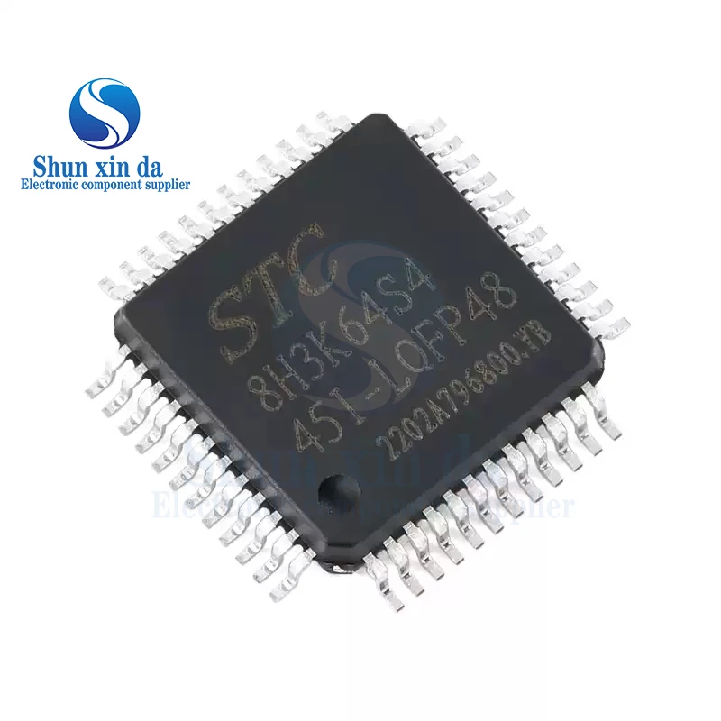 5PCS STC STC8H3K64S4 8H3K64S4 STC8H3K64S4-45I-LQFP48 1T 8051 Microprocessor Microcontroller MCU IC Chip Brand New Authentic