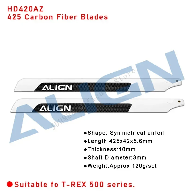 Łopata główna helikoptera ALIGN T-rex z włókna węglowego 325/425 mm do części helikoptera RC 450 500 ALZRC TAROT