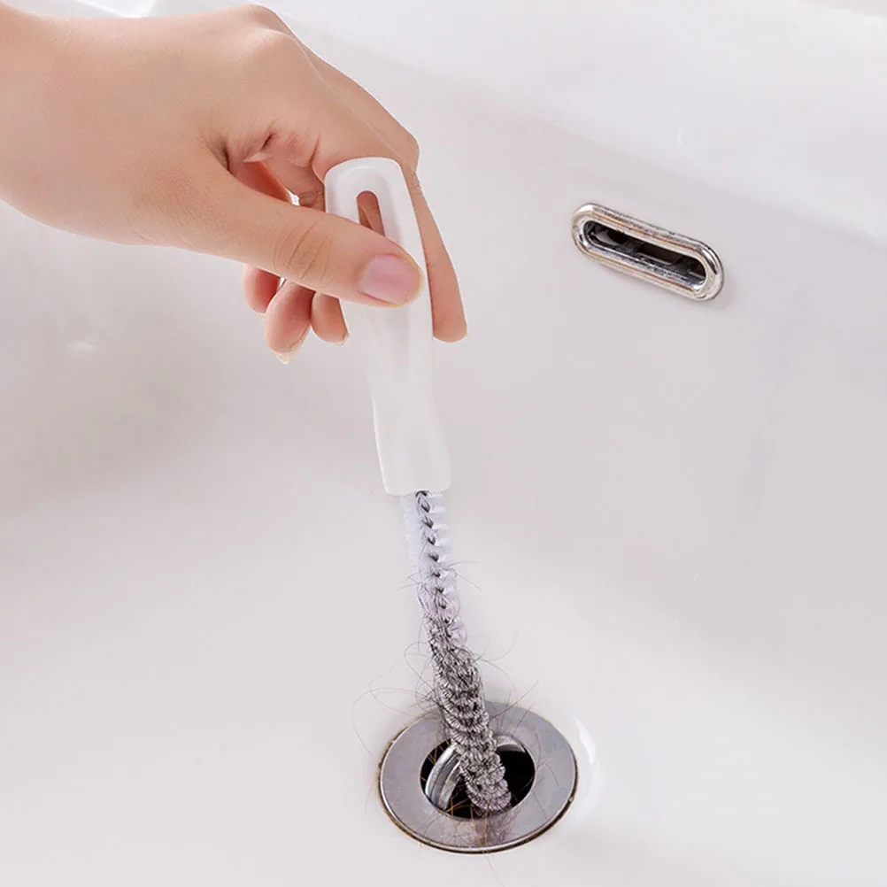 

3pcs Pipe Cleaner Dredge Catcher Drain Dredging Tool Toilet Hook Cleaning Brushes for Kitchen Bathroom Household ABS Nylon