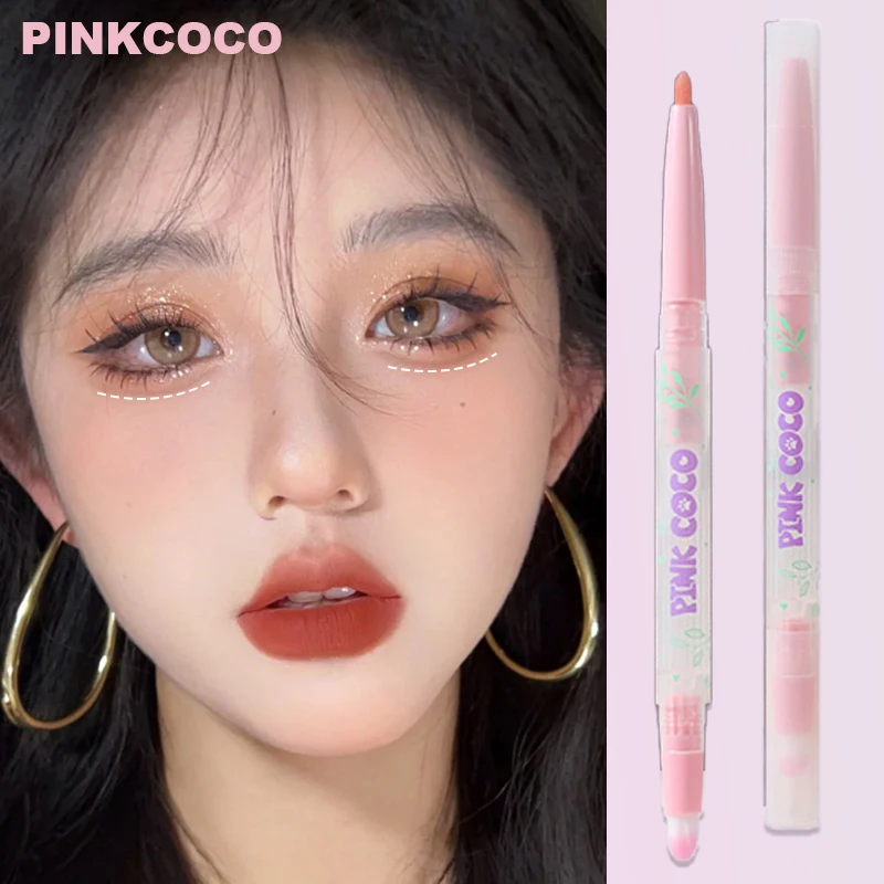 더블 엔드 라잉 누에 아이 라이너 펜슬 글리터 매트 브라이트닝 아이 섀도우 스무스 속건성 눈꺼풀 펜 한국 메이크업