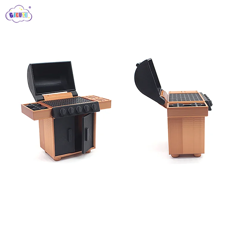 Dollhouse Mini Outdoor Barbecue Grill Kitchen Furniture Model Home Decoration Gift Toys For Doll House Accessories