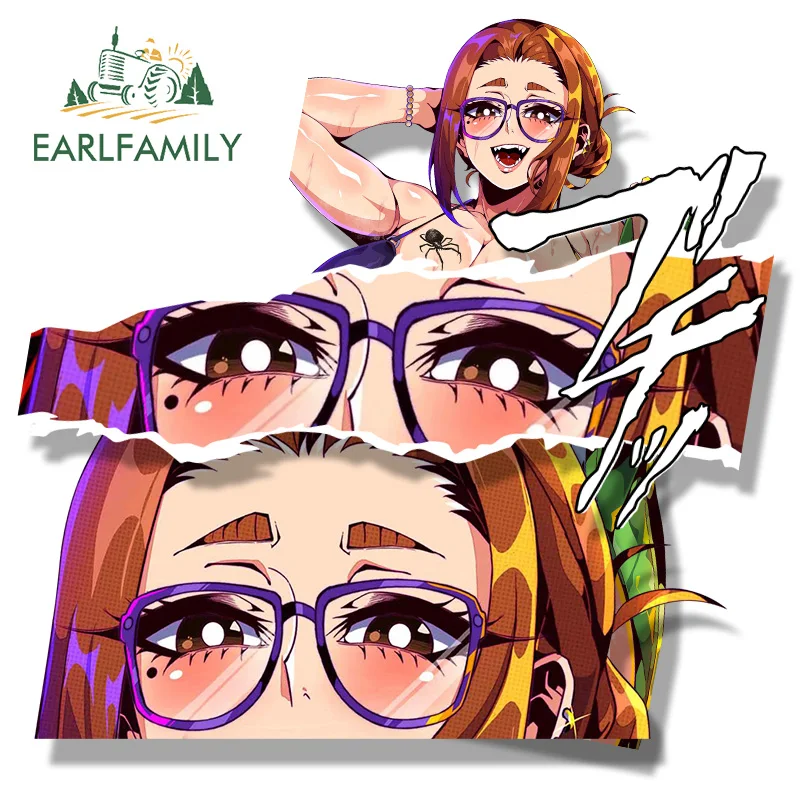 EARLFAMILY Bikini Sumireko Ogawa Fanart Car Sticker Hot Anime Cartoon Decal JDM Peek Girl Graffiti Sketch Waifu Stickers