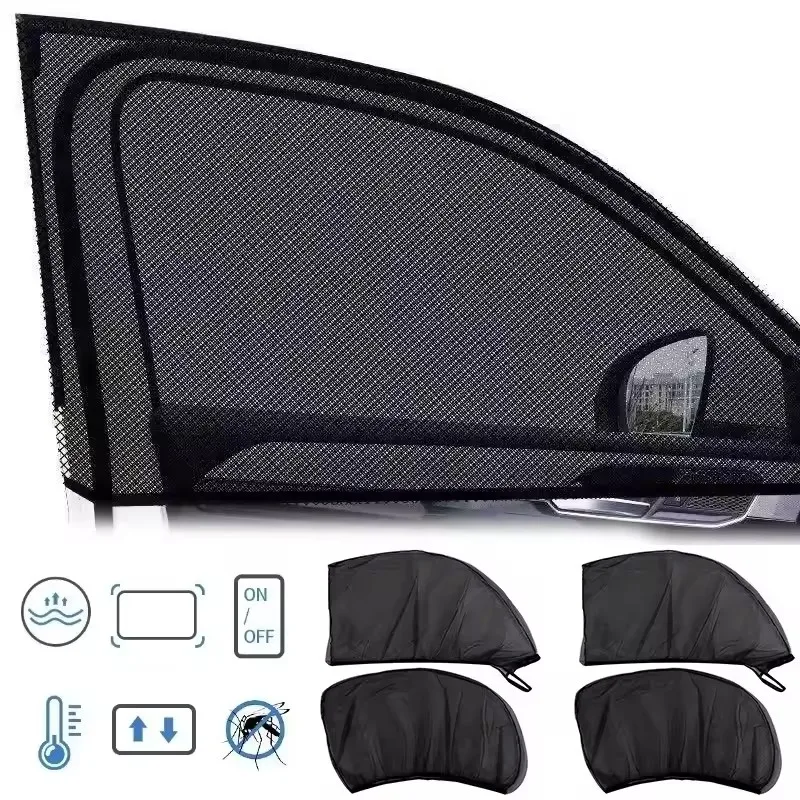 Universal Car Sunshade SUV UV Protection Anti-Mosquito Side Window Curtain for Privacy Heat Reduction