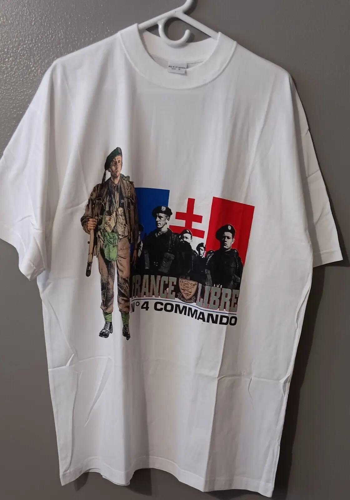 France Libre N°4 Commando Marine Men T-Shirt Short Sleeve Casual 100% Cotton Shirt