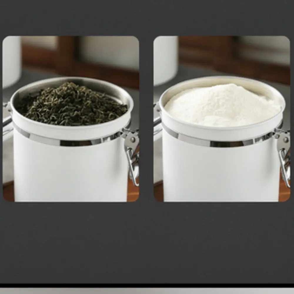 Stainless Steel Coffee Storage Container Sealed Coffee Canister With Viewing Window Fresh Keeping Jar For Espresso Beans