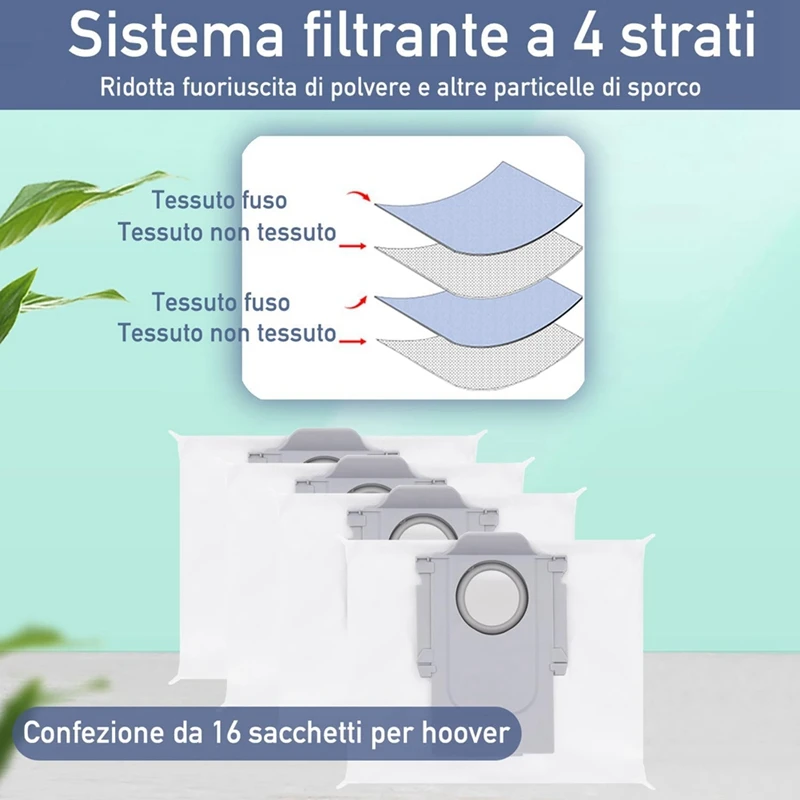 A85I-Vacuum Cleaner Bags For Roborock S8+ / S8 Pro Ultra / S7 Maxv Ultra / S7 Pro Ultra / Q7 Max+ / Q7+ / Q5+ Dust Bags