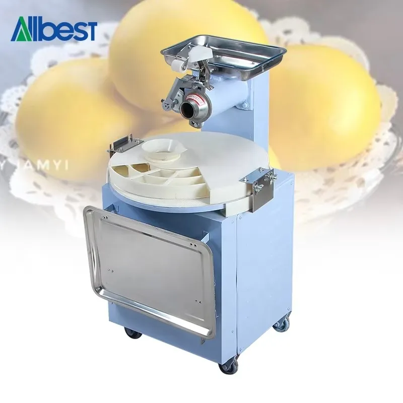 Stainless Steel Commercial Full Automatic Dough Divider and Rounder Machine for Tortilla Tapioca Pita Bread Burger Biscuit Bun