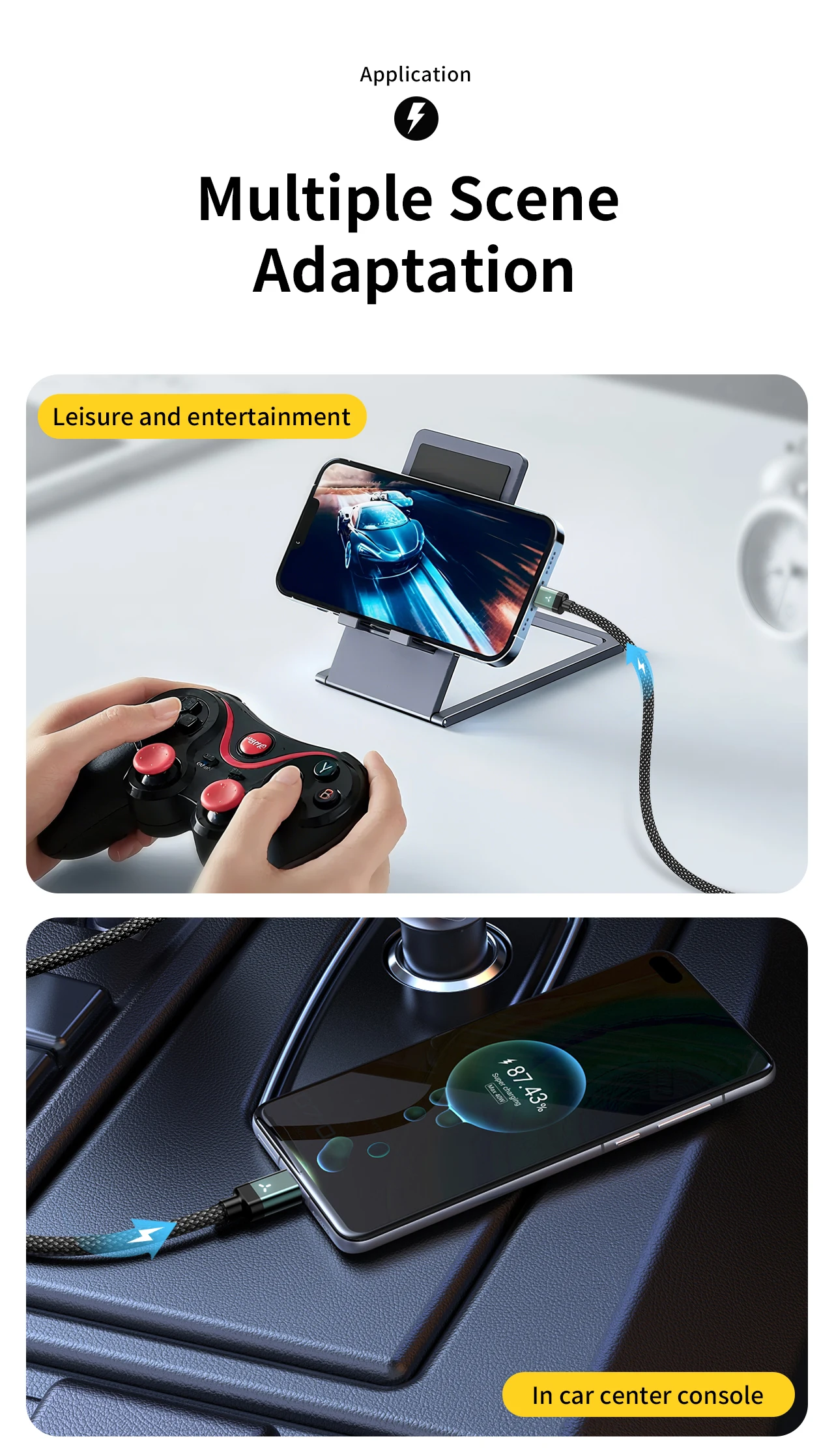 Magnetisches USB-C-Kabel, Schnellladekabel Typ C zu USB-C für iPhone 17 16 15, Samsung, Lightning-Kabel, Datenkabel – Detail 10