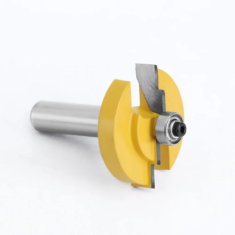 목재 조각 액자 스텝 래빗 몰딩 라우터 비트 카바이드 팁 밀링 커터, 1/2 인치 12.7mm 12mm 생크 밀링 커터, 1 개